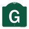 Signmission Designer Series Sign-Sign W/ Letter G, Green & White Aluminum Sign, 18" x 18", GW-1818-22952 A-DES-GW-1818-22952 - alternate 1